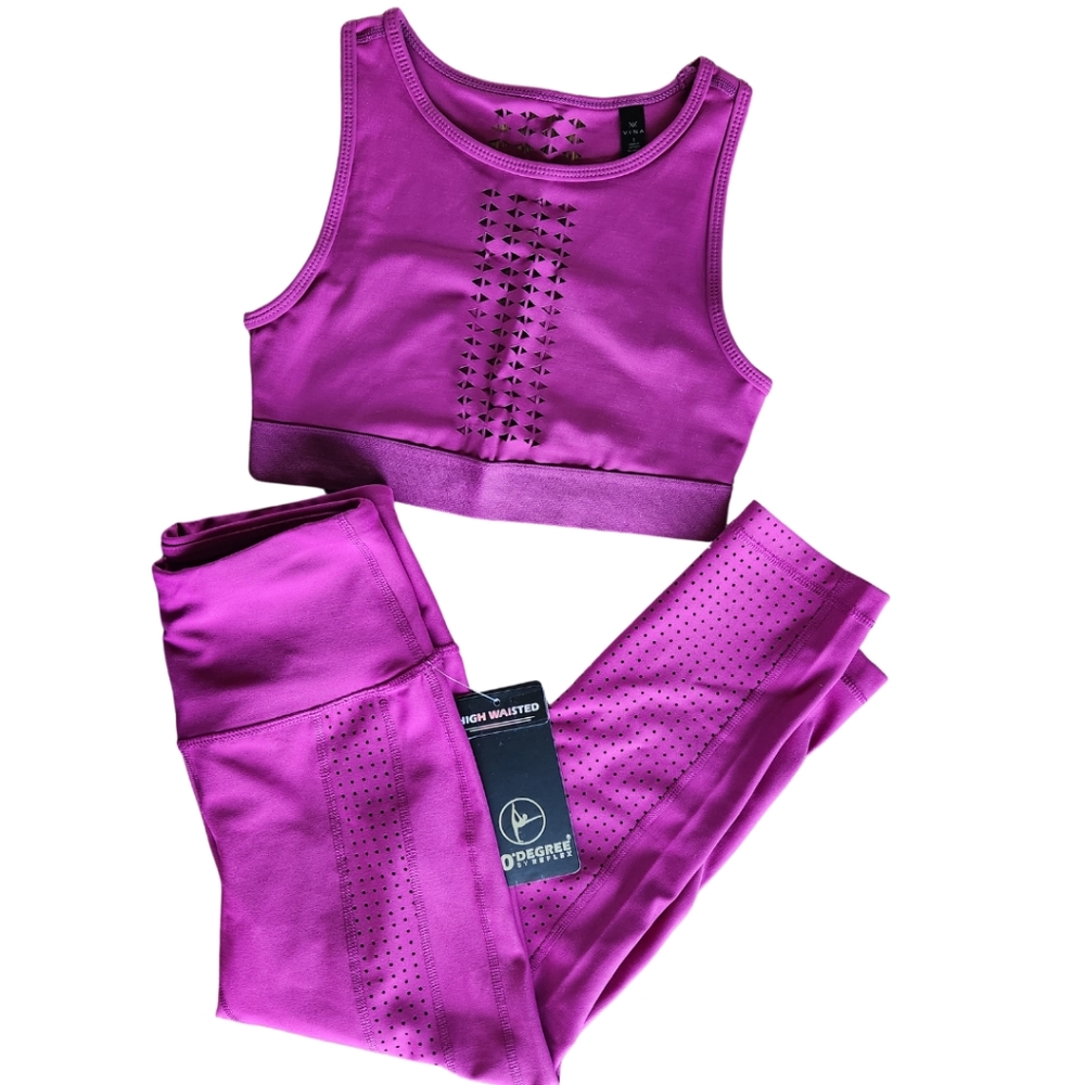 Magenta NWT Athletic Workout Gear 90 Degrees by Reflex